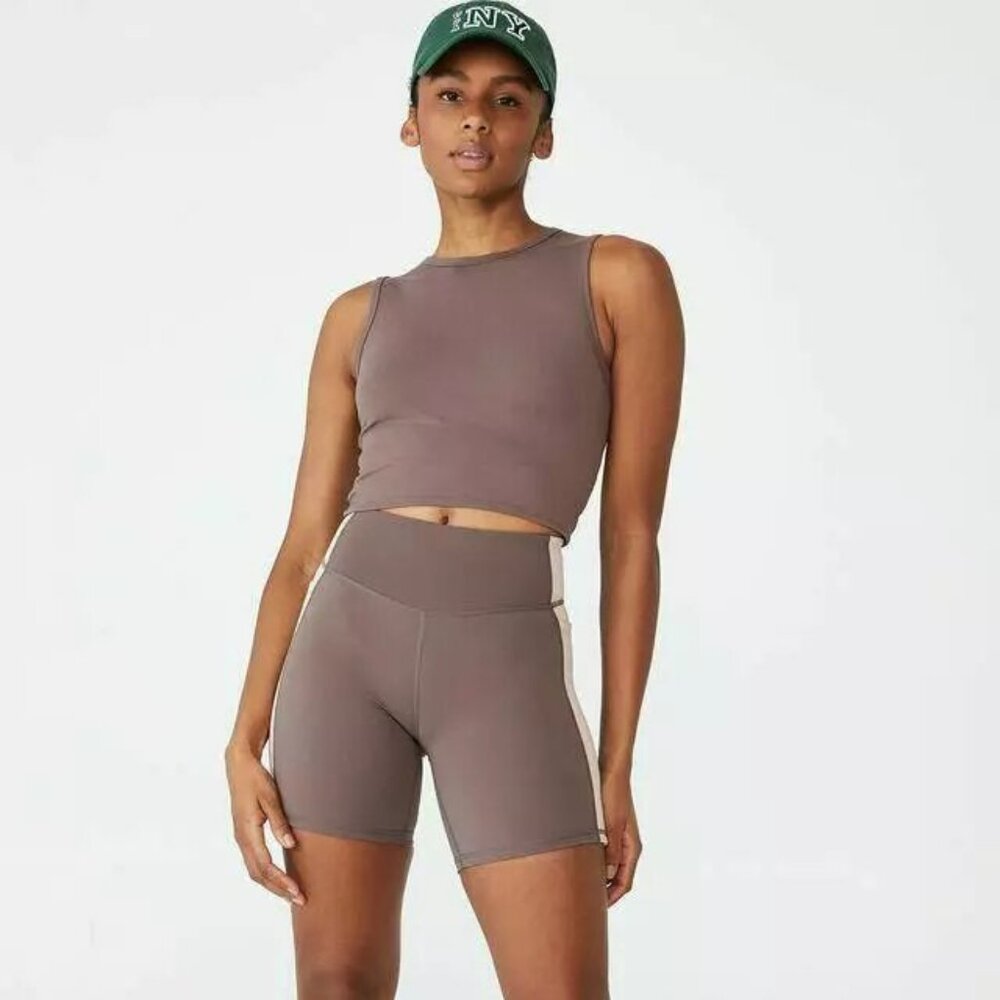Cotton On Ladies Ultra Soft Movement Tank Top, BROWNIE, M